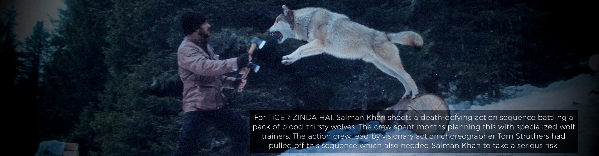 Salman Khan shoots a death-defying action sequence battling a pack of blood-thirsty wolves
