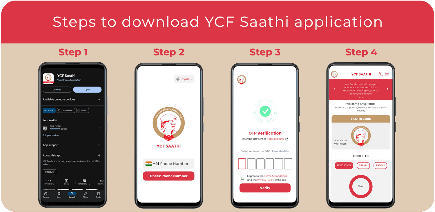 Steps to download YCF Saathi application